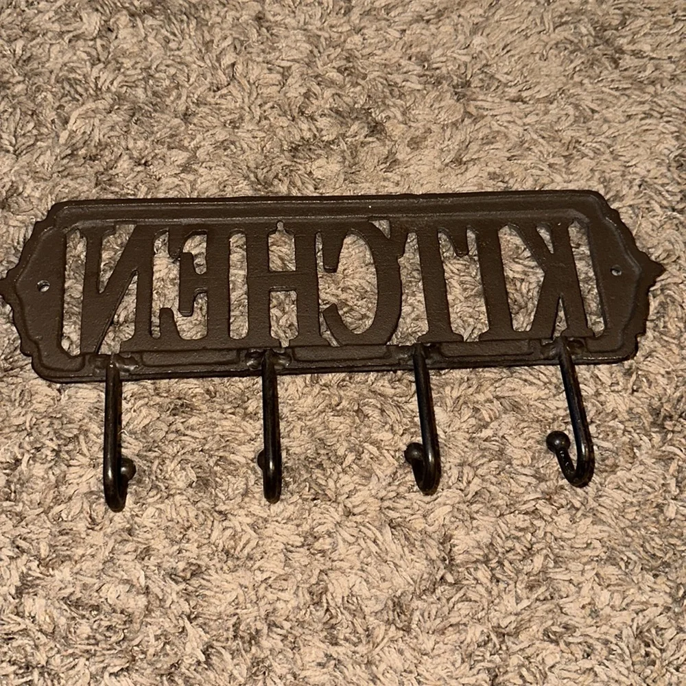 Iron kitchen hook rack